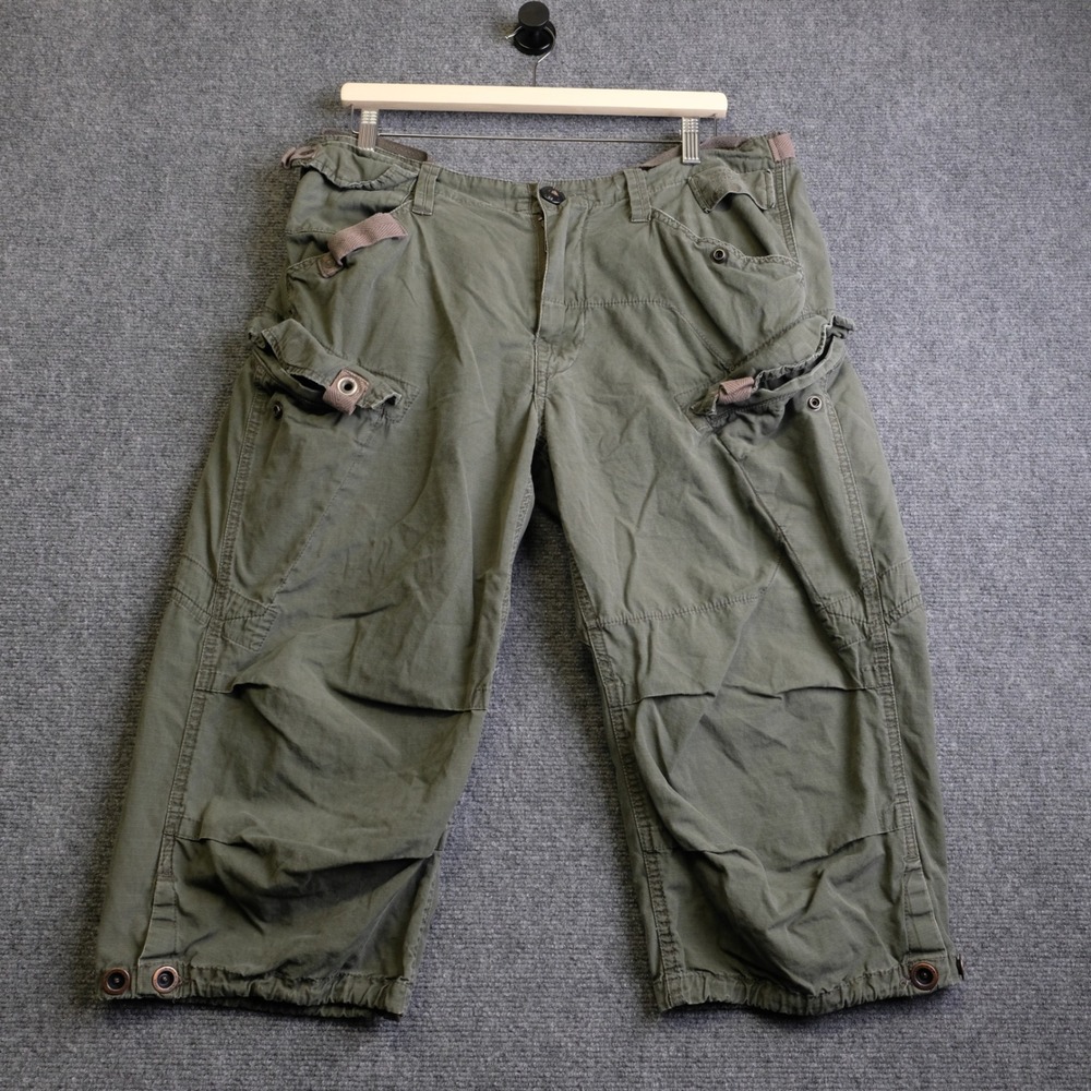 G-Star Raw Pants Mens XL Green Cargo 38x19 Blan Danbury Surfer Denim Y2K Skater